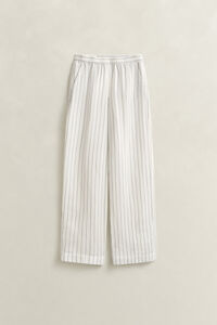 Randiga byxor i linneblandning