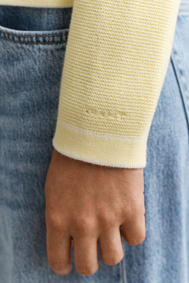 Stickad bomullsjacka