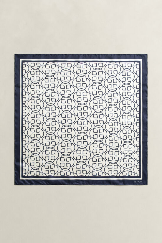 Sidensjal med monogram