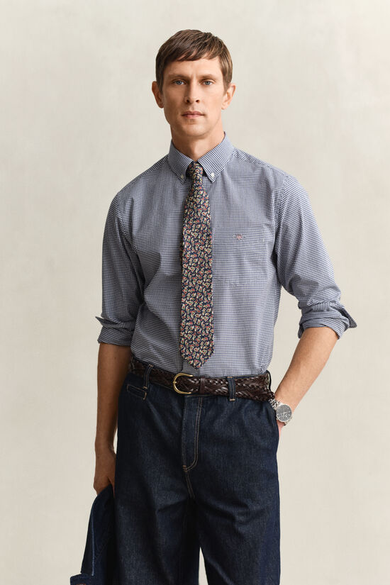 Klassisk poplinskjorta med ginghamv&auml;v