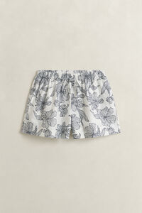 Blommiga linneshorts