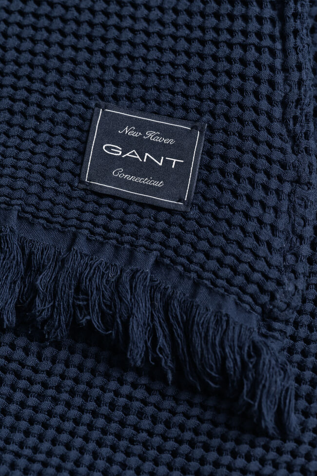 Bomullspl&auml;d med v&aring;ffelstruktur