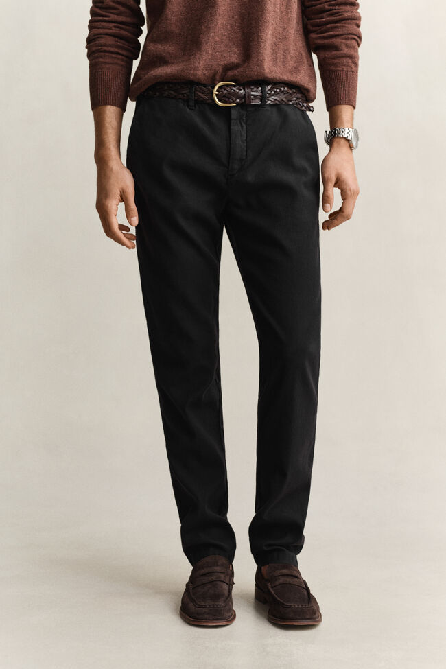 Chinos i linneblandning