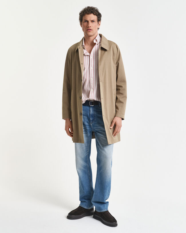 Regular fit randig poplinskjorta fr&aring;n arkivet