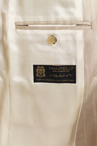 Kritstrecksrandig kavaj i linneblandning