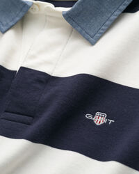 Randig Heavy Rugger med chambraykrage