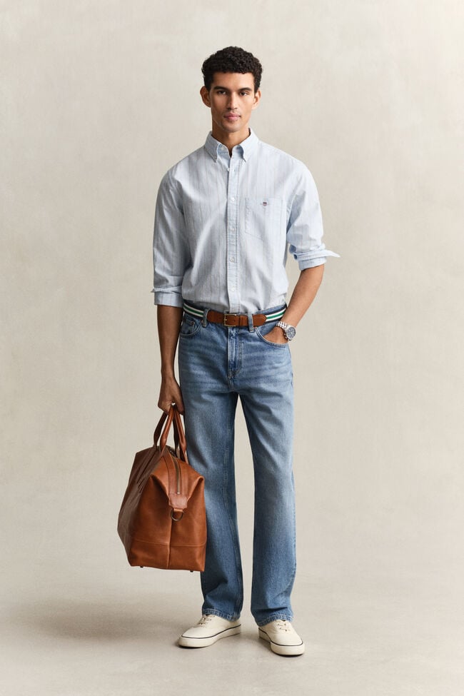 Klassisk randig oxfordskjorta