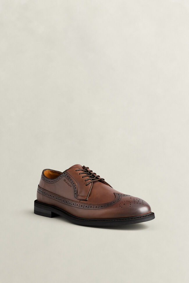 Bidford brogueskor i l&auml;der
