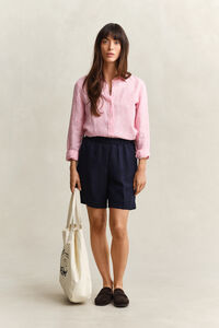 Regular fit randig linneskjorta