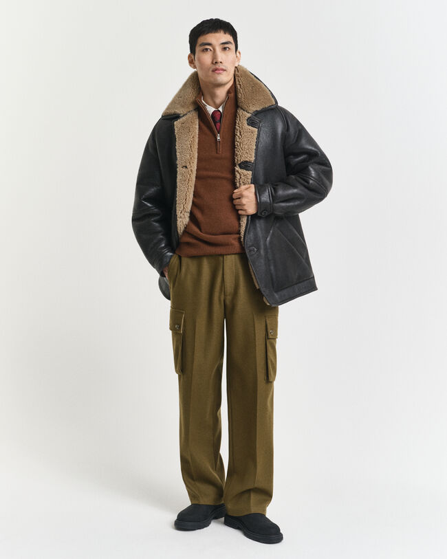 Kashmirtr&ouml;ja med half-zip