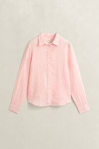 Regular fit randig linneskjorta