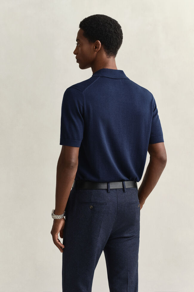 Kort&auml;rmad pik&eacute;tr&ouml;ja i extra fin merinoull