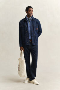 Kabelstickad bomullstr&ouml;ja med dragkedja vid hals&ouml;ppningen