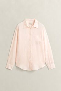 Relaxed fit randig linneskjorta