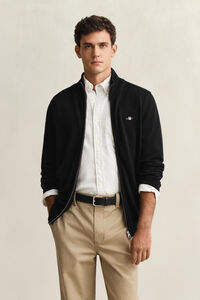 Casual Cotton kofta med dragkedja