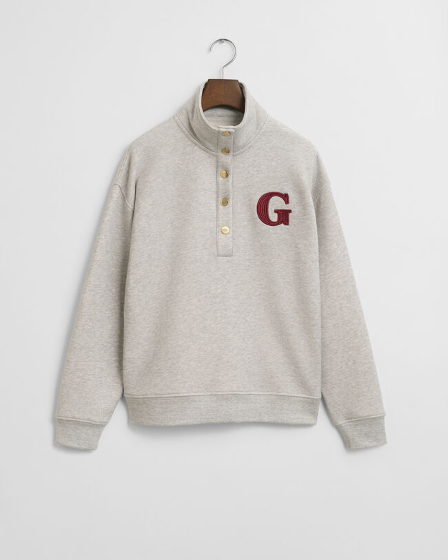 G-Badge Half Button-Up Sweatshirt