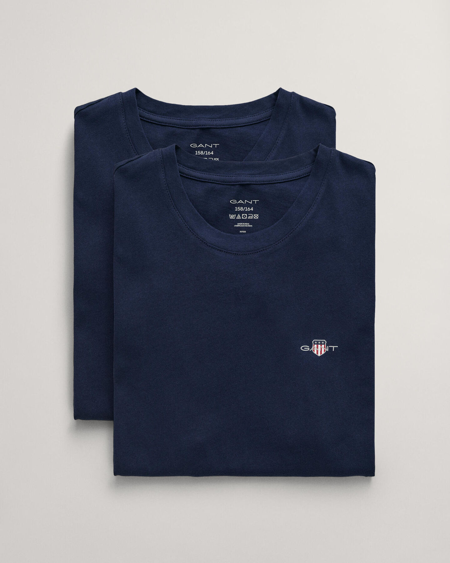 Teens tv&aring;pack rundhalsade T-shirtar