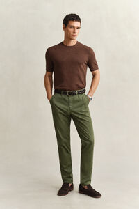 Kort&auml;rmad tr&ouml;ja i grovspunnen bomullsblandning