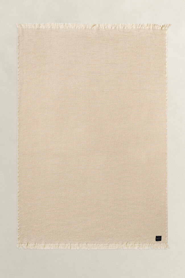 Bomullspl&auml;d med v&aring;ffelstruktur