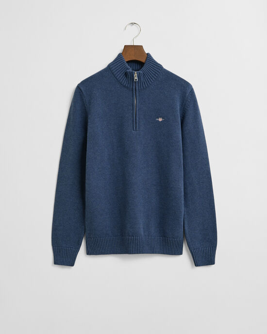 Teens casual bomullstr&ouml;ja med half-zip