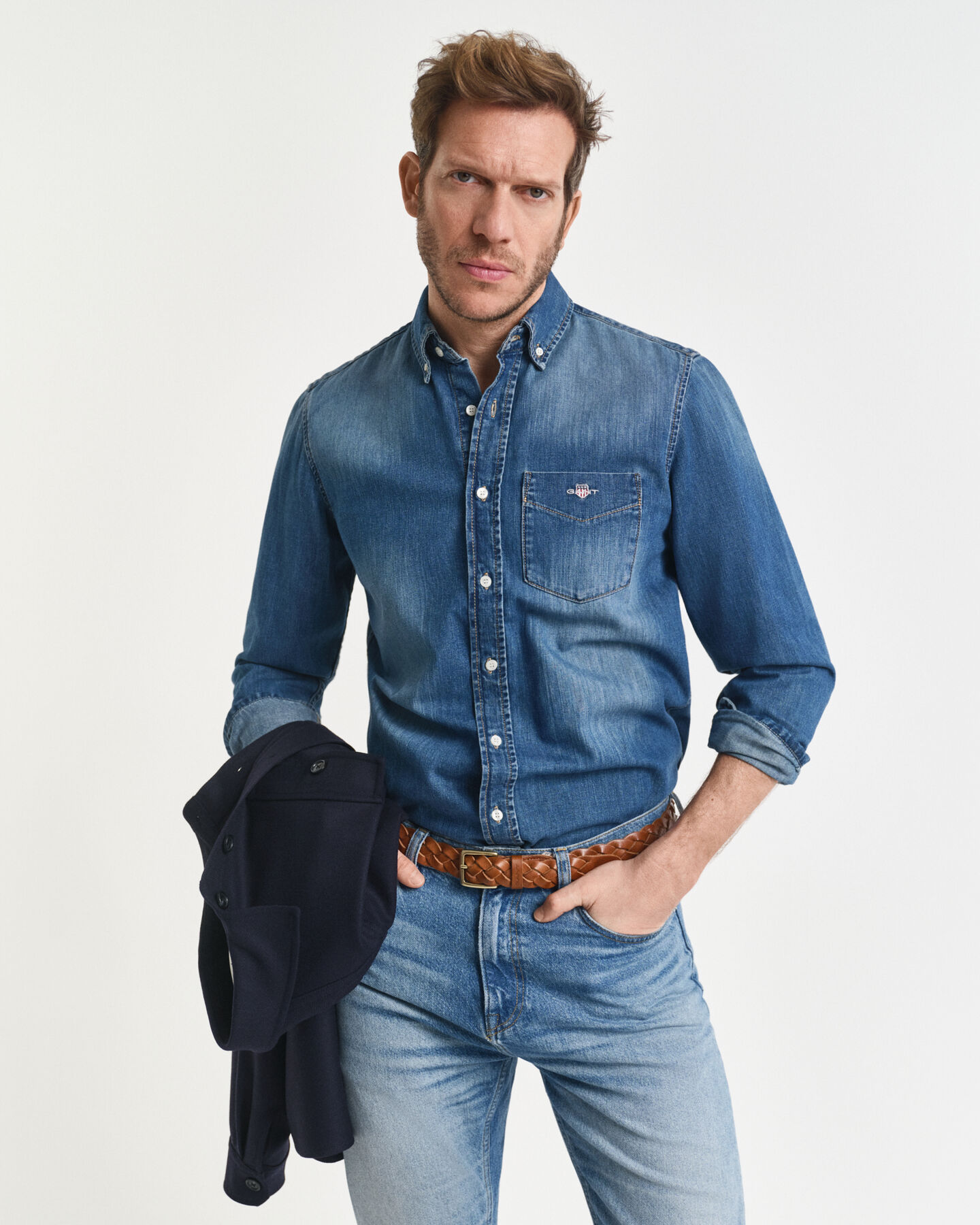 Regular fit denimskjorta