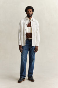 Skjortjacka i linneblandning