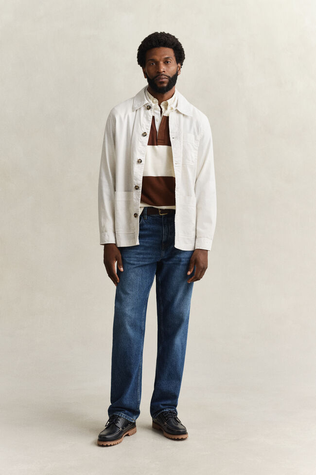 Skjortjacka i linneblandning