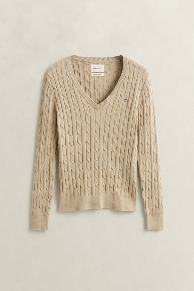 V-ringad kabelstickad tr&ouml;ja