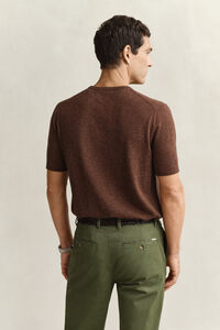 Kort&auml;rmad tr&ouml;ja i grovspunnen bomullsblandning