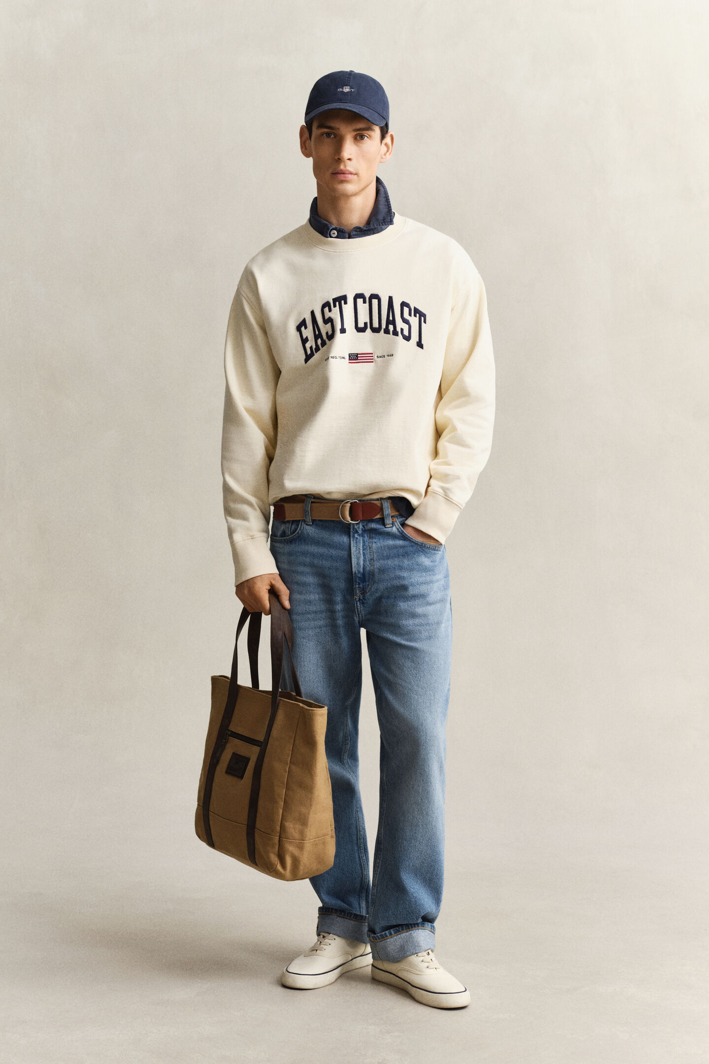 Sweatshirt med spraymotiv