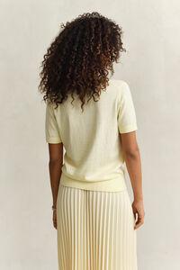 Kort&auml;rmad stickad Rugger