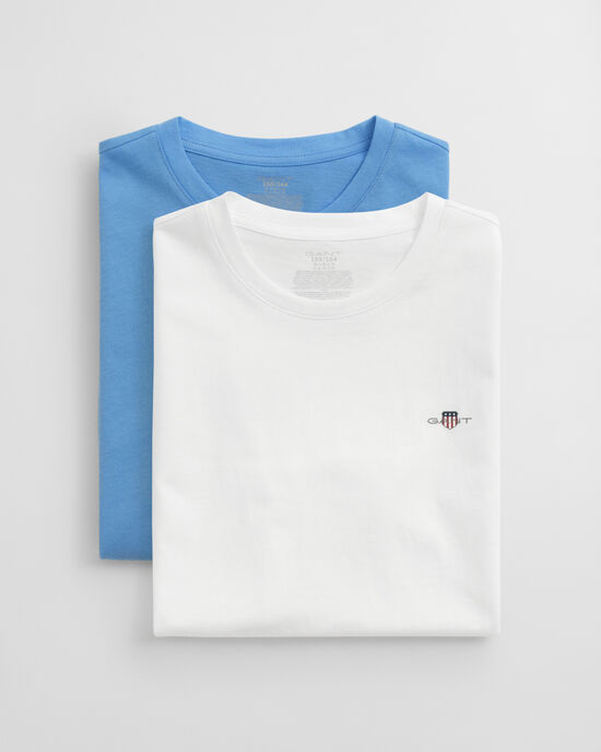 Teens tv&aring;pack rundhalsade T-shirtar