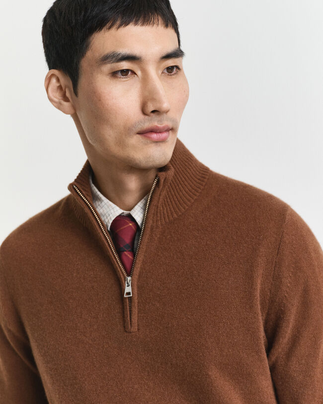 Kashmirtr&ouml;ja med half-zip