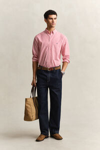 Randig klassisk poplinskjorta