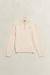 Teen Boys tr&ouml;ja med half-zip och sk&ouml;ldemblem