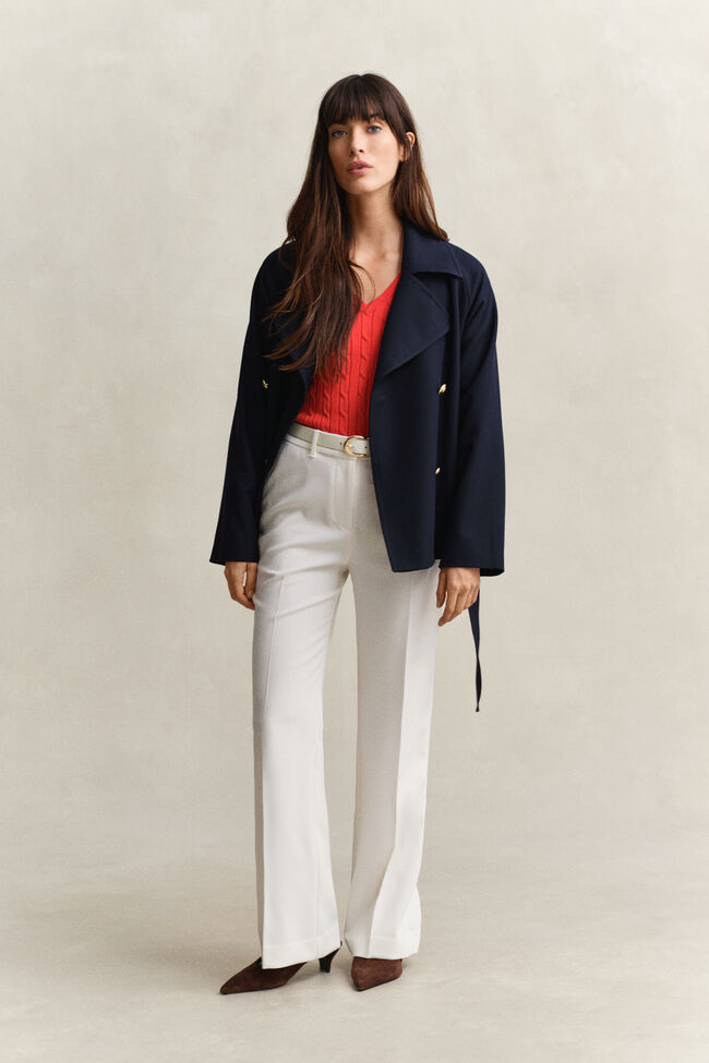 V-ringad kabelstickad tr&ouml;ja