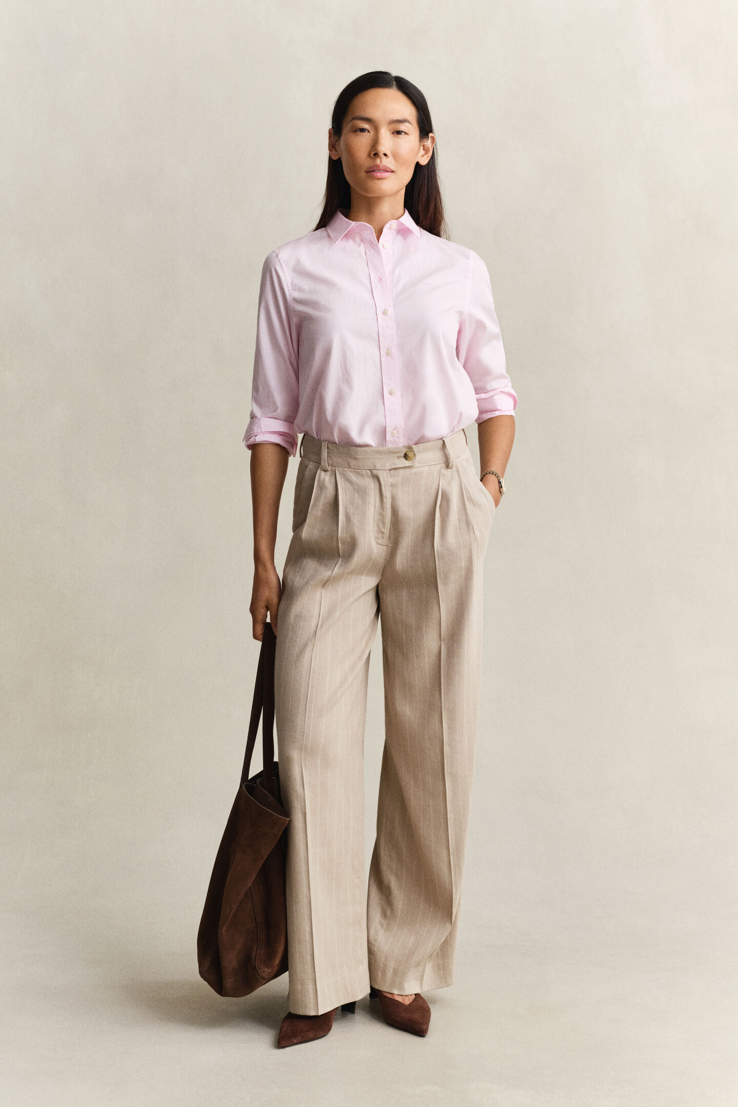 Regular fit klassisk poplinskjorta