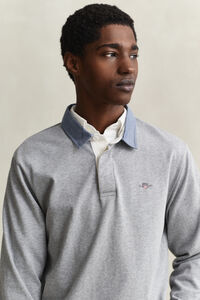 Heavy Rugger med chambraykrage