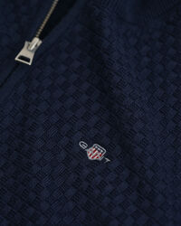 Teens tr&ouml;ja med half-zip och mikrostruktur