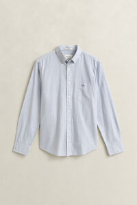 Klassisk oxfordskjorta med mellanbreda r&auml;nder