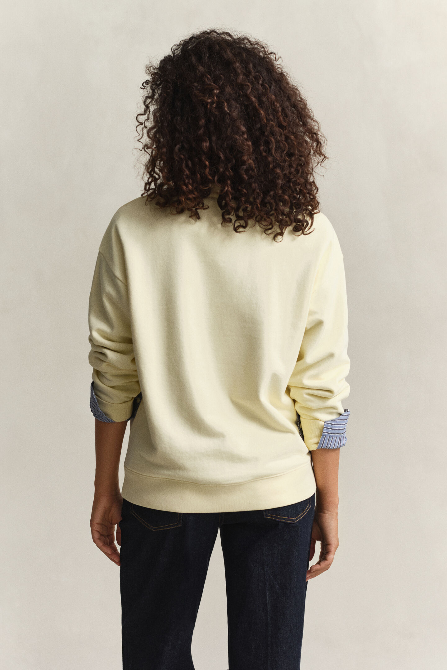 Rundhalsad sweatshirt med tryck