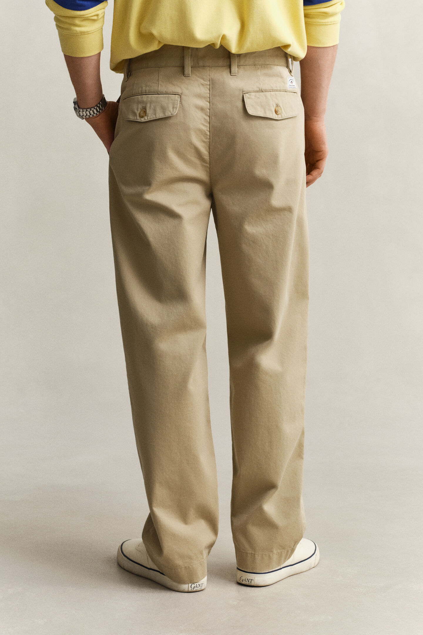 Relaxed fit chinos i bomullstwill