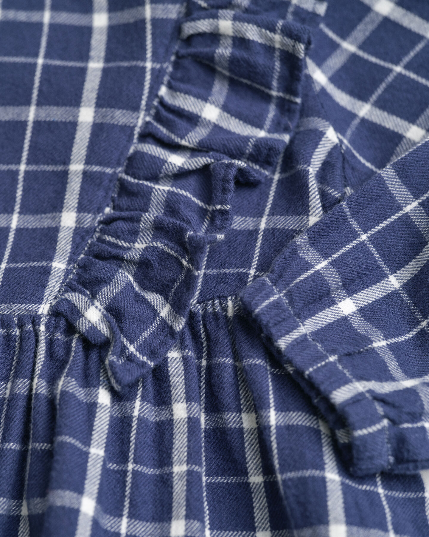 Baby Girls rutig volangkl&auml;nning i flanell