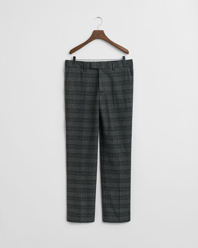Glen Check kostymbyxor med slim fit