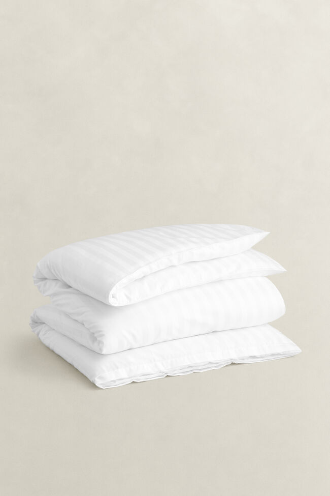 Sateen randigt p&aring;slakan, enkel