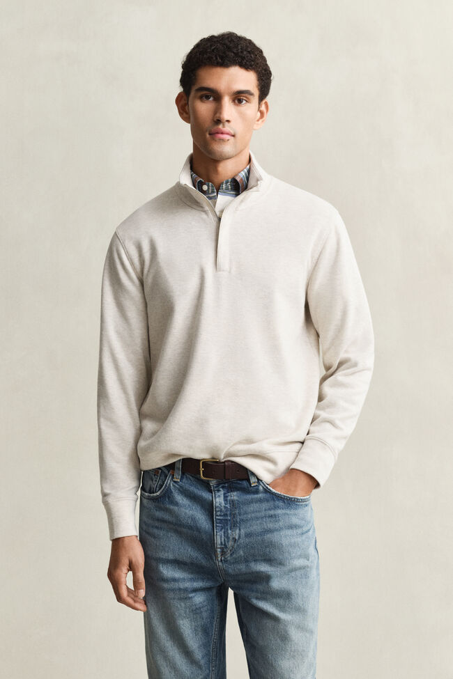 Sacker Rib sweatshirt med half-zip