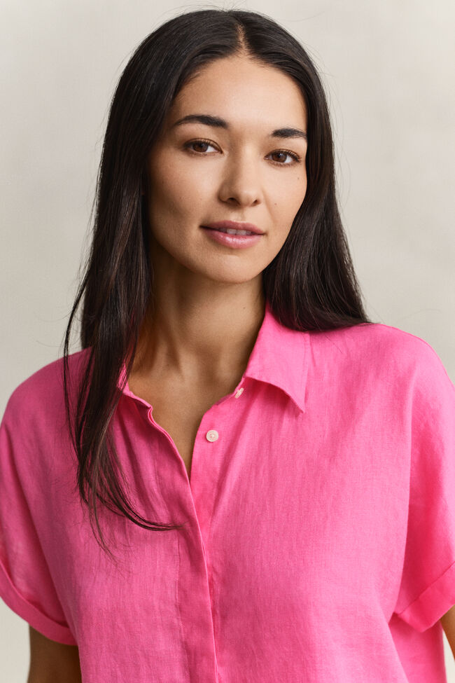 Holk&auml;rmad linneskjorta