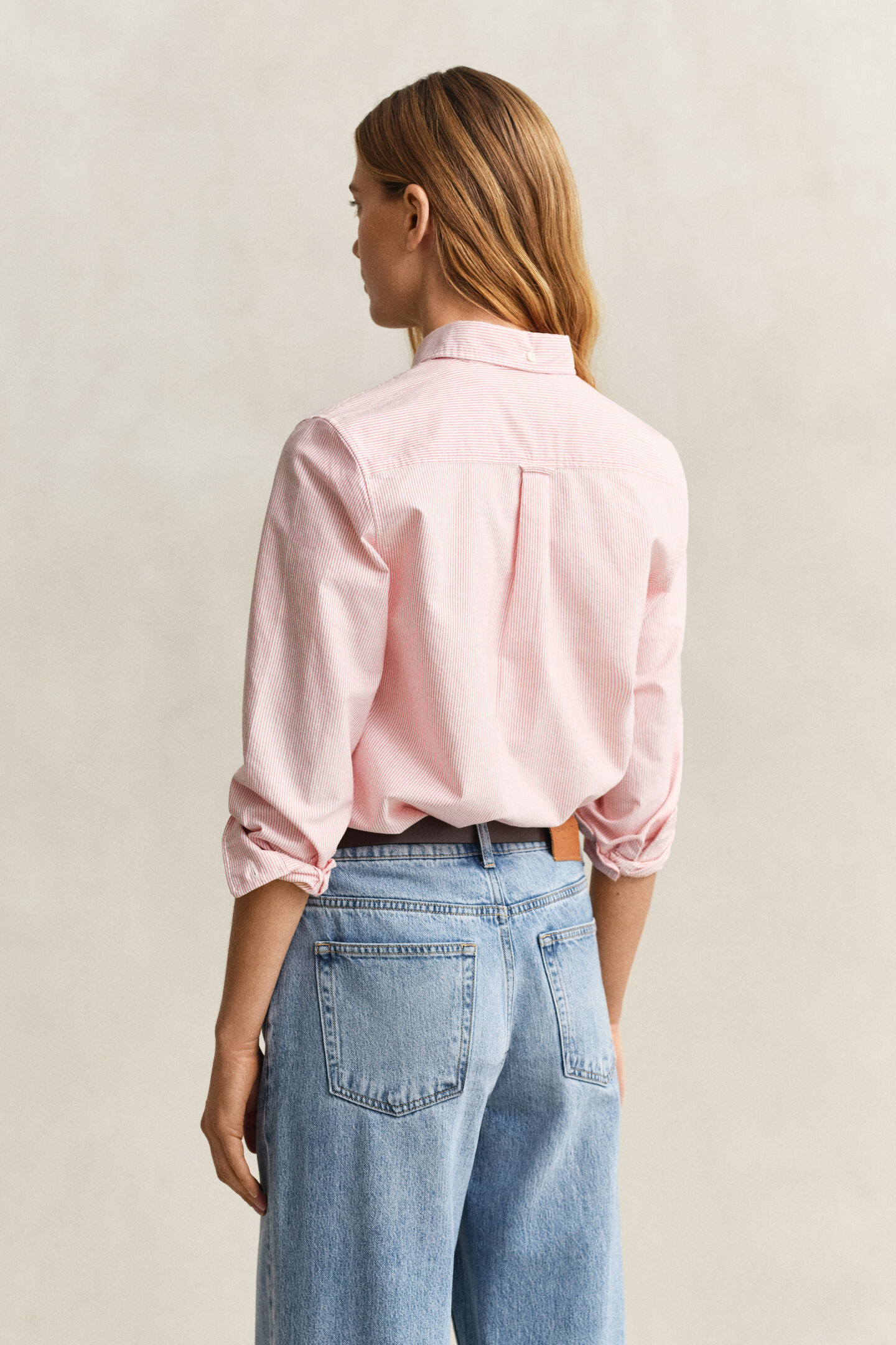 Regular fit klassisk rutig oxfordskjorta