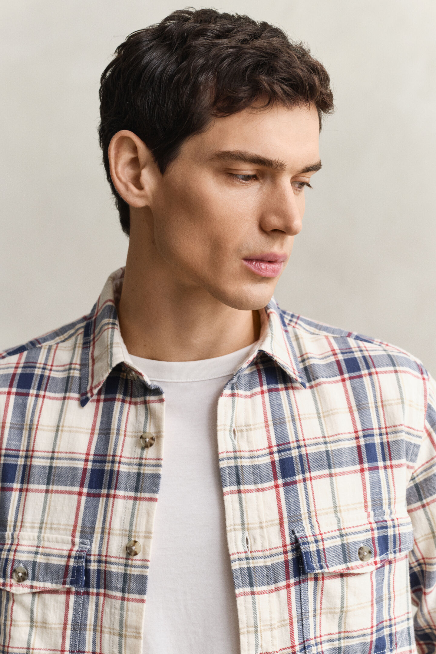 Twillskjorta med fickor