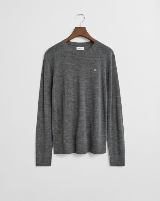 Teens rundhalsad tr&ouml;ja i extra fin merinoull